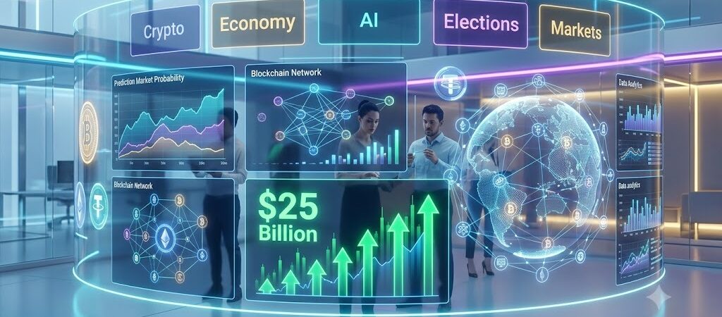 Prediction Markets Target $25 Billion Volume Growth as Non-Sports Hedging Expands