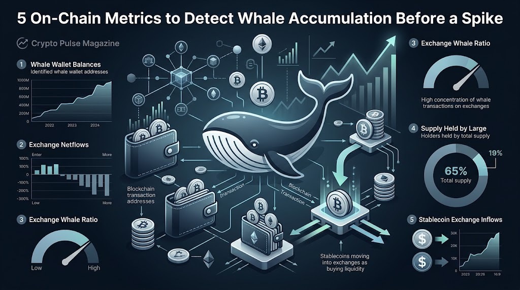 5 On-Chain Metrics to Detect Whale Accumulation Before a Spike