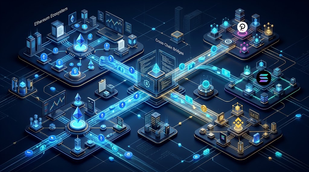 Cross-chain liquidity protocols connecting assets and capital across different blockchain ecosystems